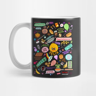 Felix doodle (black) Mug